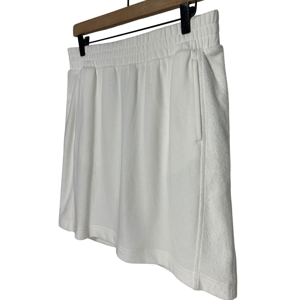 Lou & Grey White French Terry Mini Skirt Size L Poolside Cover Up - Picture 2 of 7